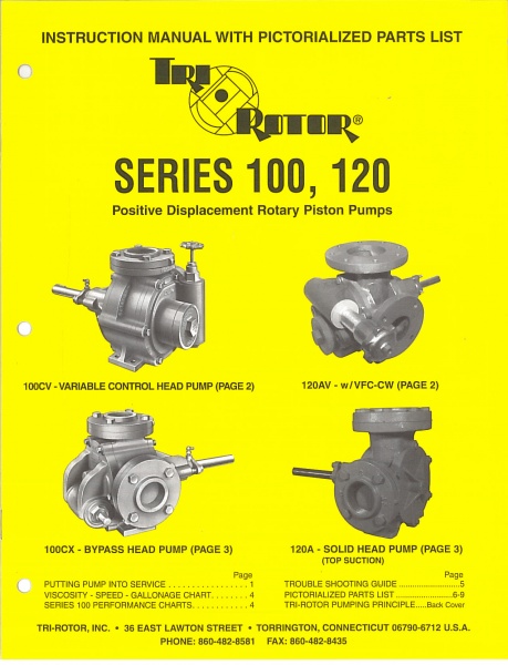 Tri-Rotor Series 100 and Series 120 Instruction Manual